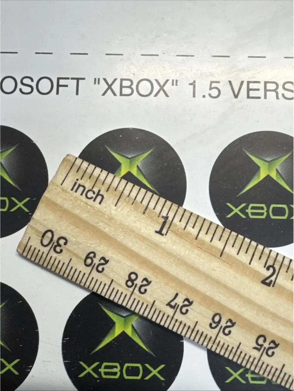 2002 Microsoft XBOX Sheet Of 264 Controller 1” Original Decals 1.5 Version 17018